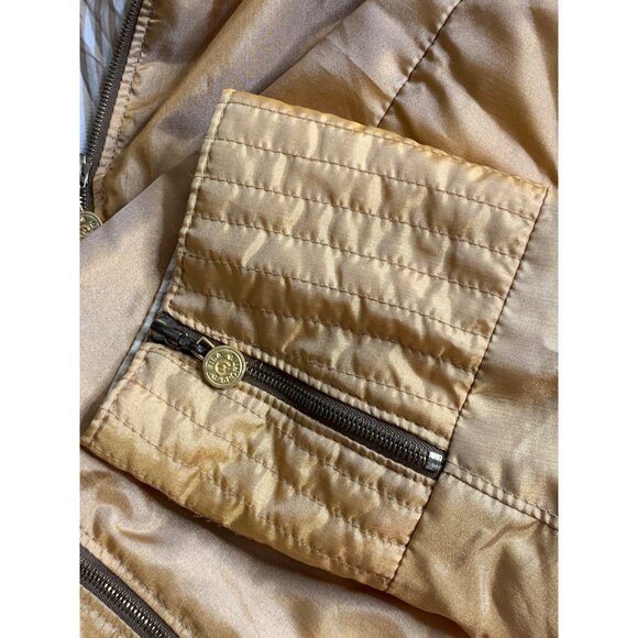 VTG St. John Sport Women's Gold Jacket Small Zip Italy Pockets Lined GUC 7346 - Picture 5 of 12